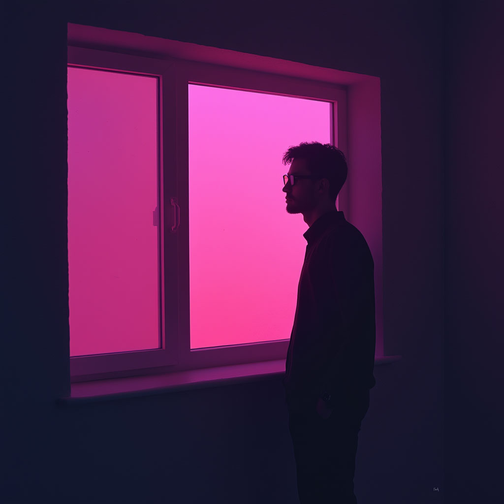 a_silhouette_of_a_man_is_seen_through_a_window_with_a_pink_glow_the_man_is_standing_and_looking_out_wmsyj7utm71d2xm3brtj_3